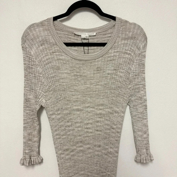 NWT $448 Veronica Beard Richie Ribbed Knit Space-Dyed Midi Dress - Picture 3 of 7